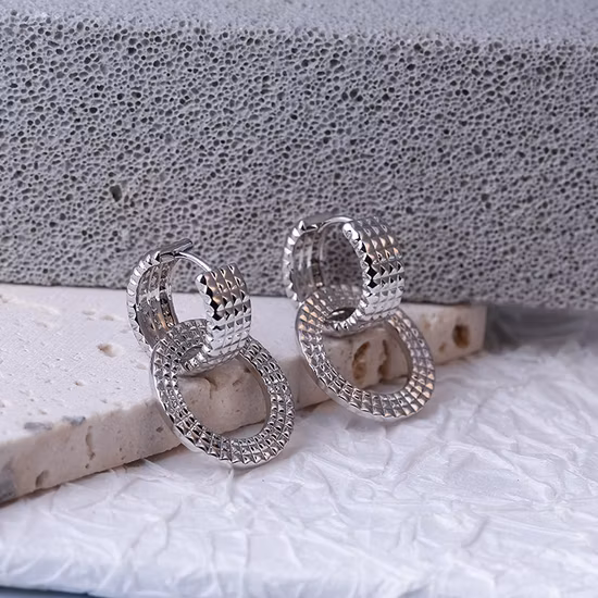 Factorycustom 925 Sterling Silver Plaqué Or Hoop Stud Poignets Mode Déclaration À La Mode Cristal Grande Perle Coeur Fleur Boucles D'oreilles Ensembles Bijoux Fins 5% de réduction